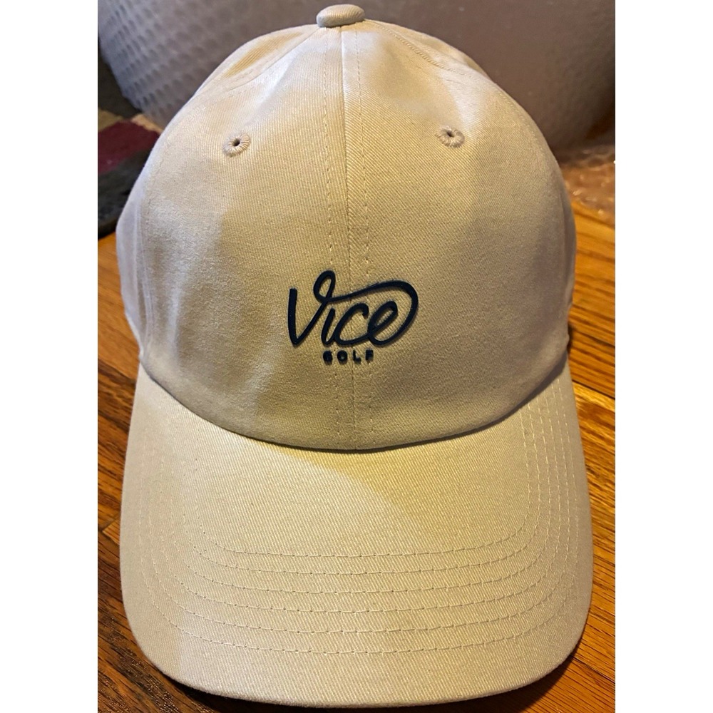 Vice Golf khaki Cotton Twill Embroidered Logo Adjustable Golf Hat Cap